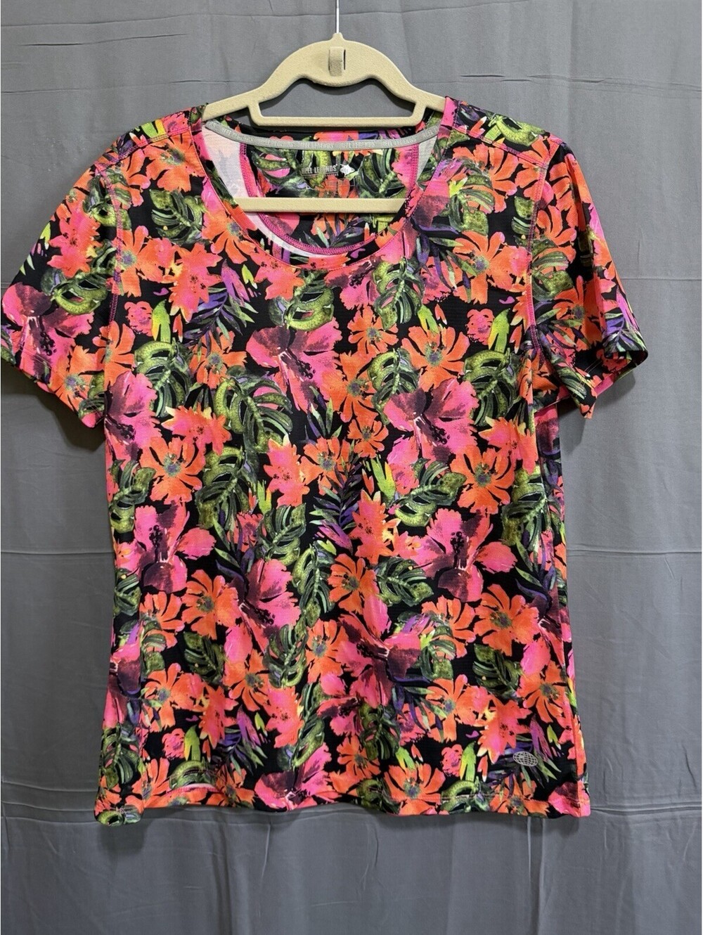 Reel Legends Freeline Womens Floral Tropical Performance Shirt Size L